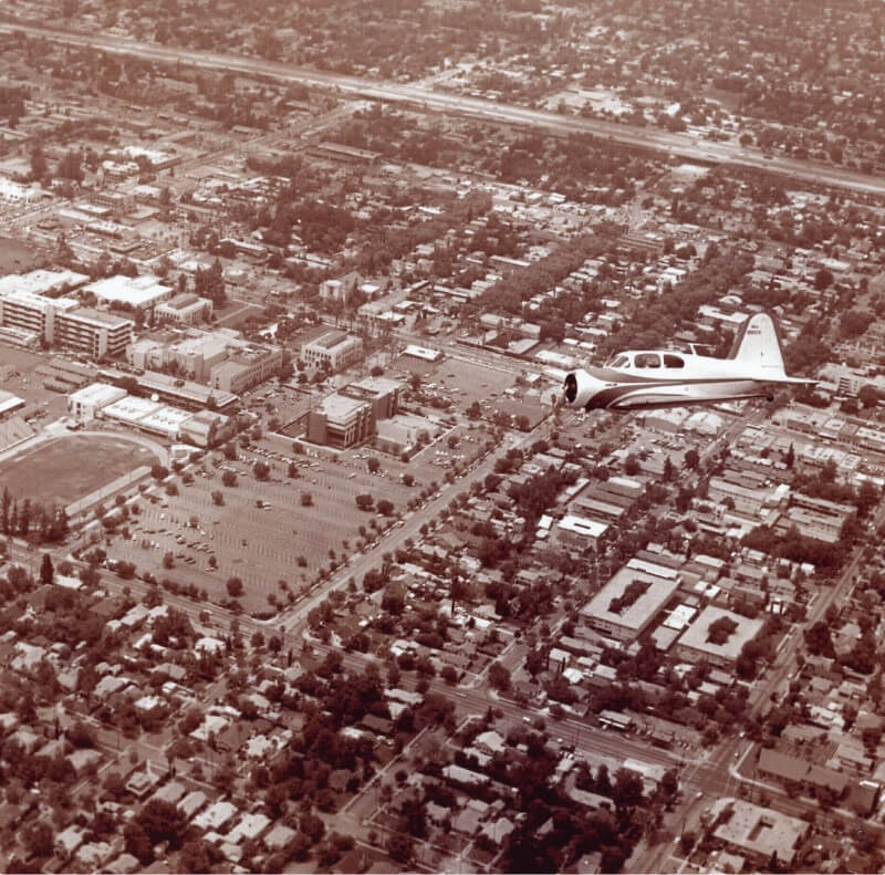 Arial photo of PCC with Plane