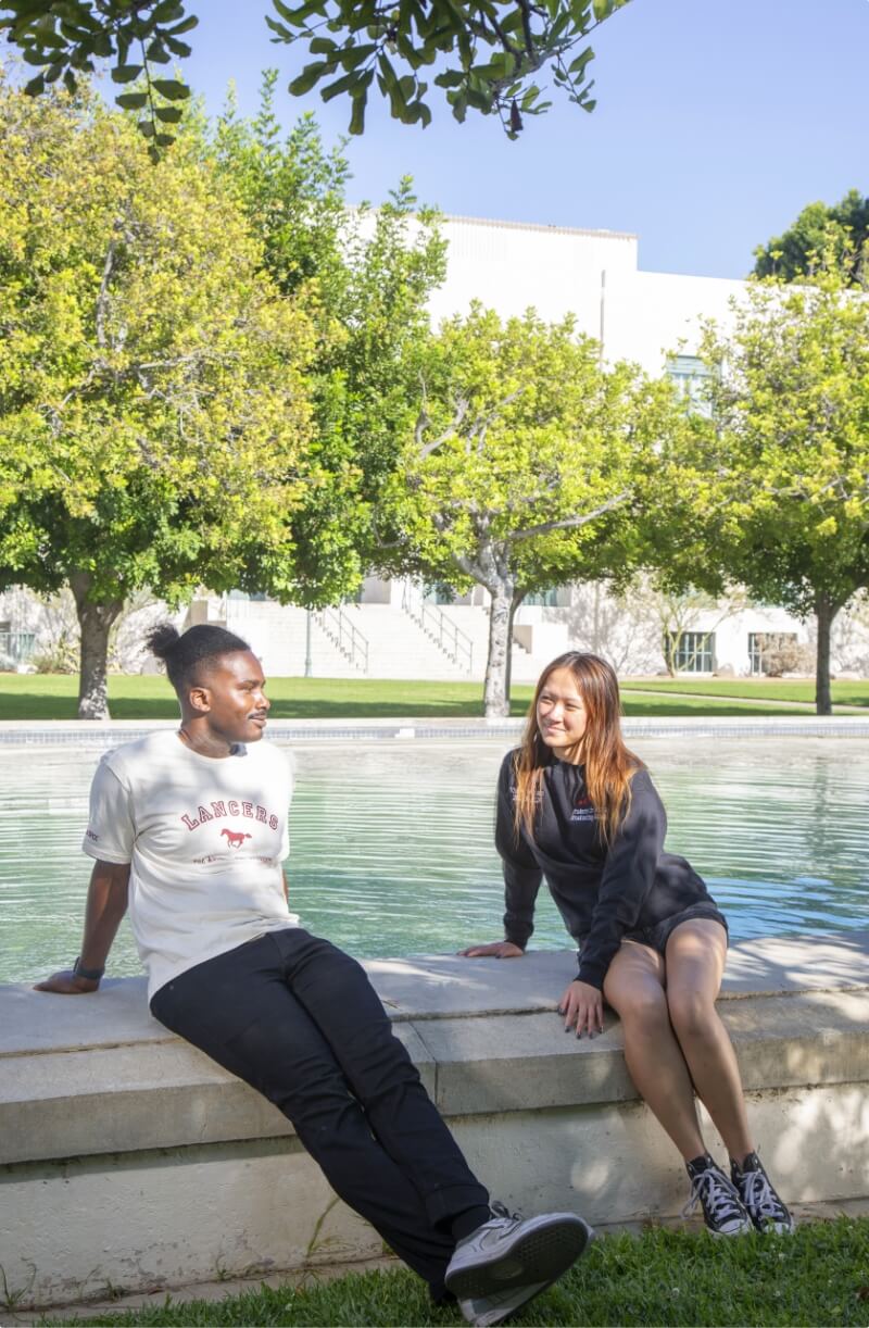 Students at Mirror Pools