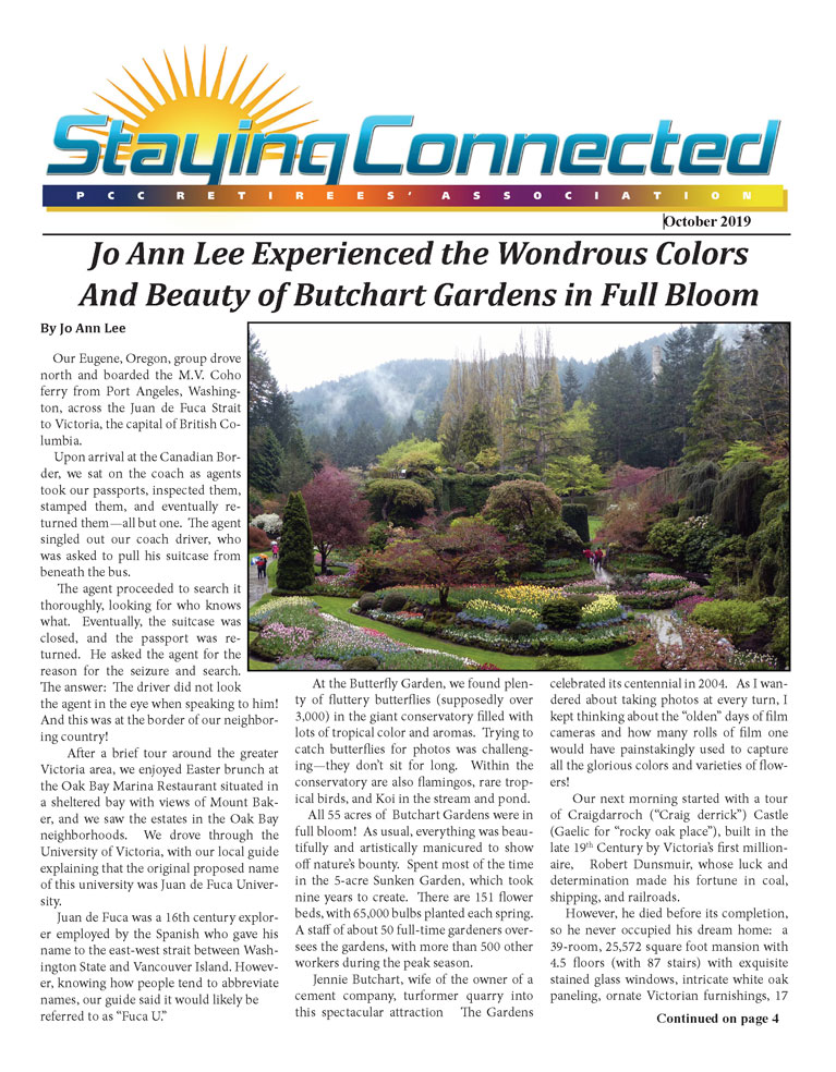 Retirees Newsletter October 2019 PDF